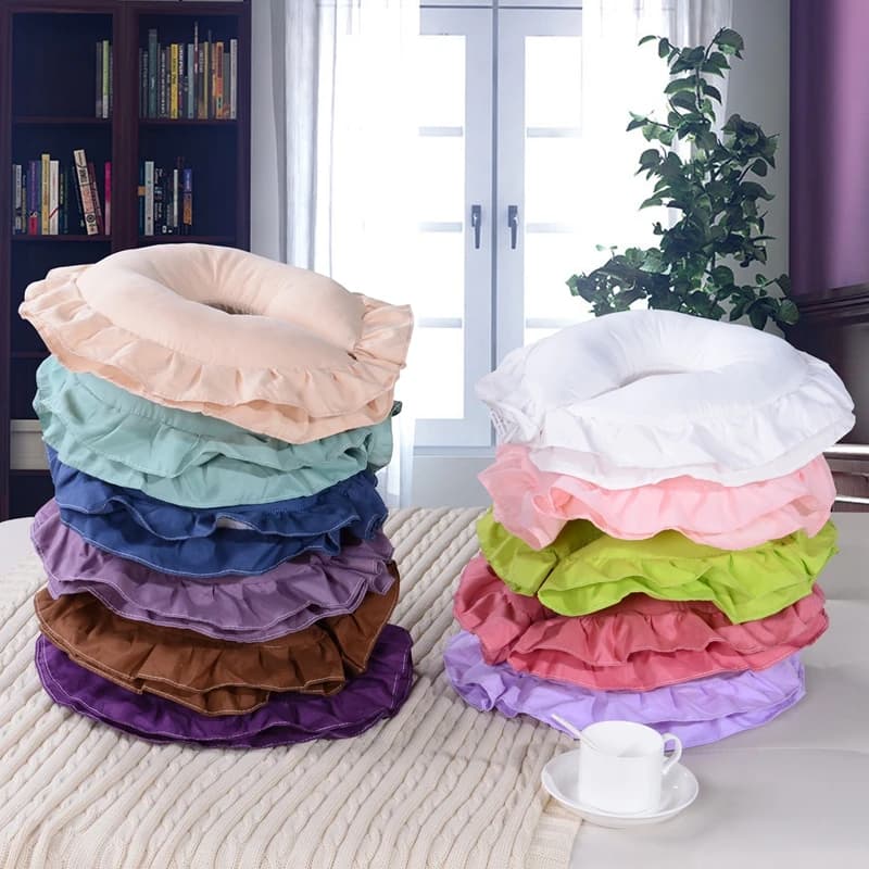 Cuscino per salone di bellezza Hotel Relax Cuscino per allattamento morbido rotondo a forma di U per il viso Cuscino per massaggio cervicale # /