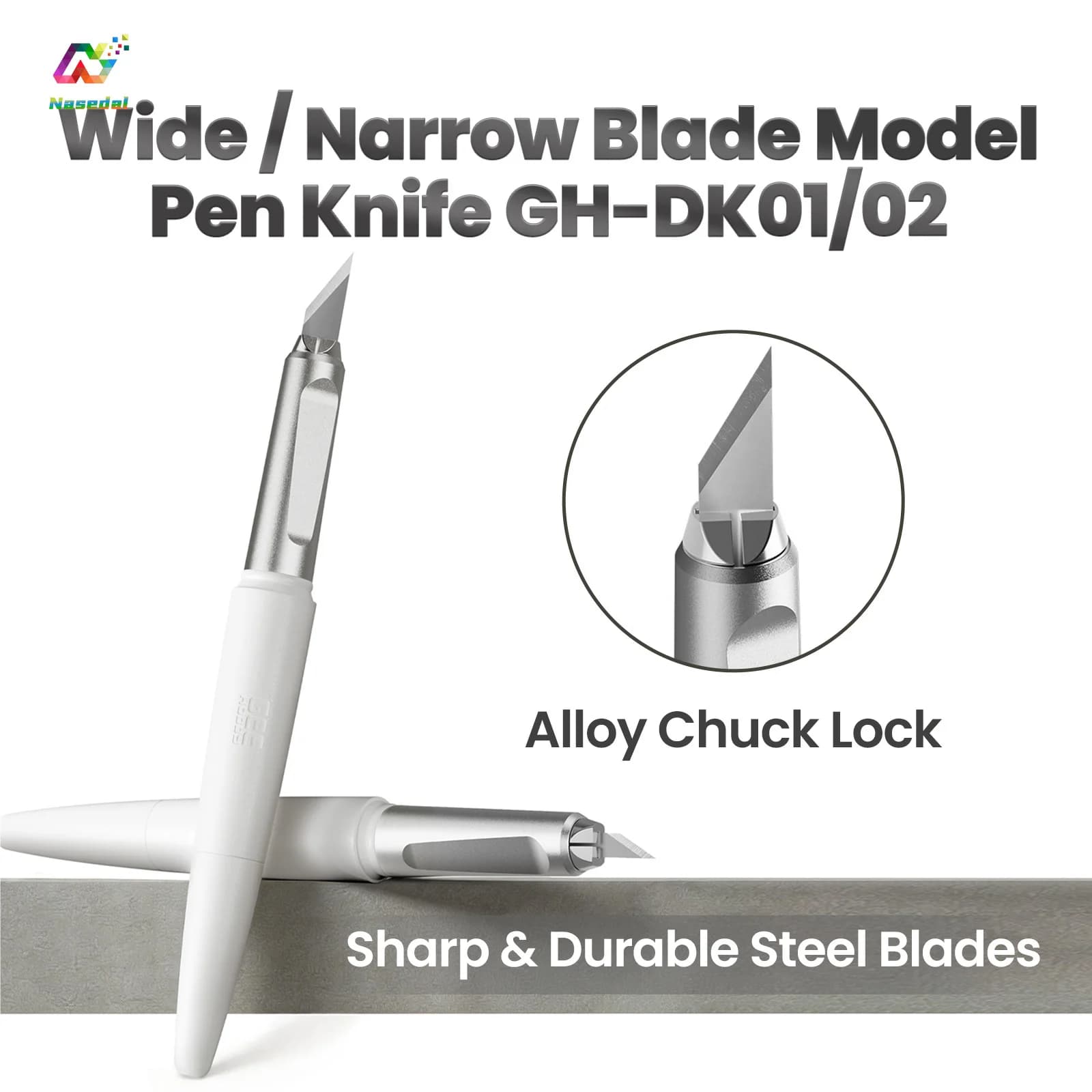 GeeHobby GH-DK01/02 Wide Narrow Blade Precision Pen Knife for Gundam GK Model Detail Engraving Carving DIY Hobby Craft Hand Tool
