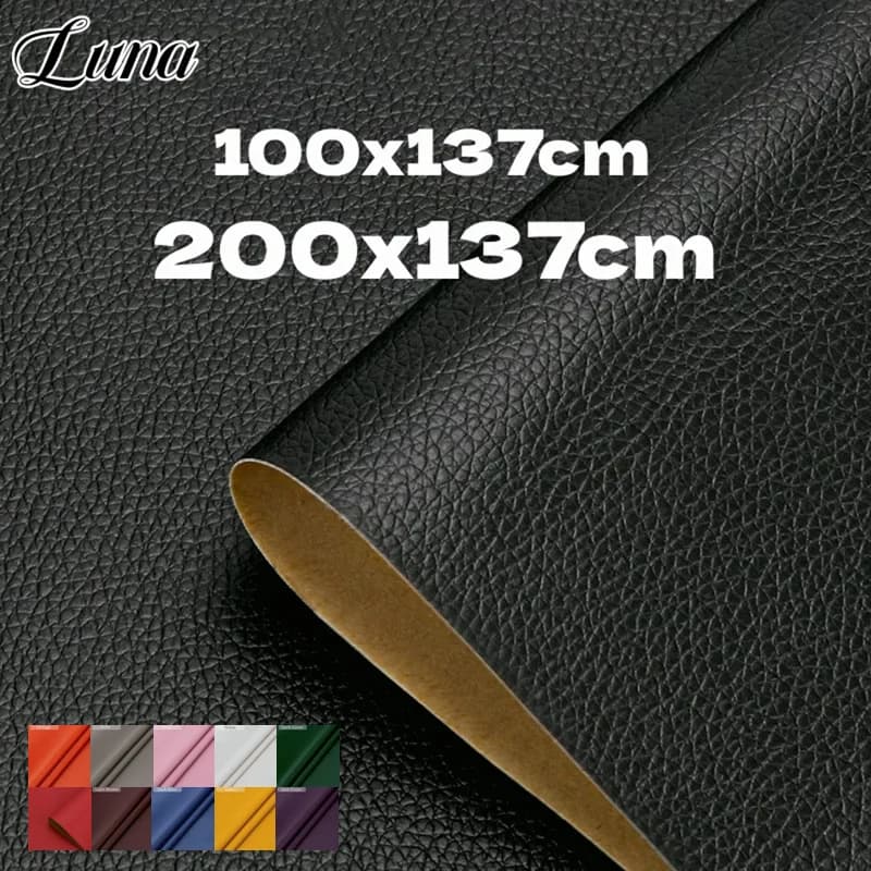 100/200x137 cm Auto Adesivo PU Tessuto di Pelle Patch Divano Riparazione Toppe E Stemmi Stick Pu Tessuti Neri Adesivi Toppe E Stemmi Artigianali in Pelle