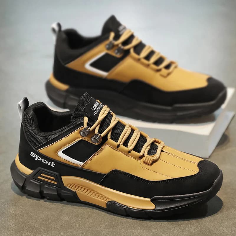 Scarpe da Arrampicata Antiscivolo con Suola Spessa da Uomo Primavera 2025, Scarpe Sportive Basse Casual Trendy da Lavoro con Elementi Metallici