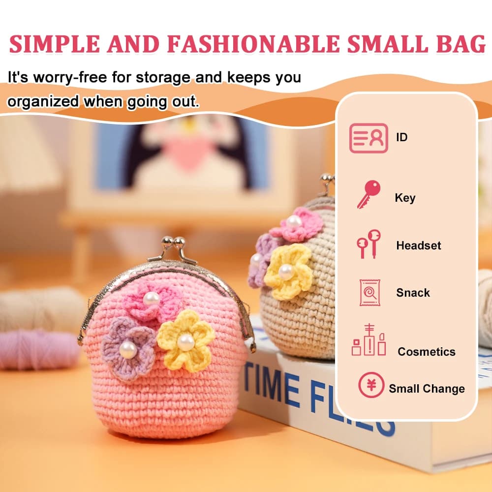 Kit Fai-da-Te per Uncinetto con Filati e Accessori, Set di Uncinetti con Perline, Marcatori di Punti e Ago per Lavoro a Maglia