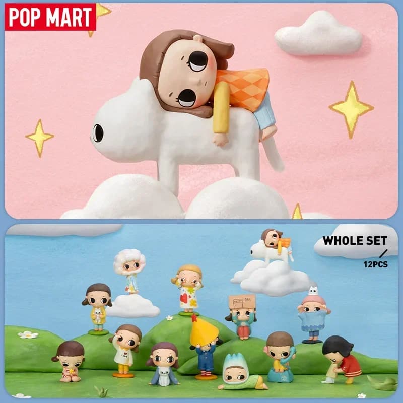 POPMART Nyotas Flauschige Life Series Mystery Box Anime Collezione di action figure originali Modello Ornamenti per il desktop Giocattoli per bambole