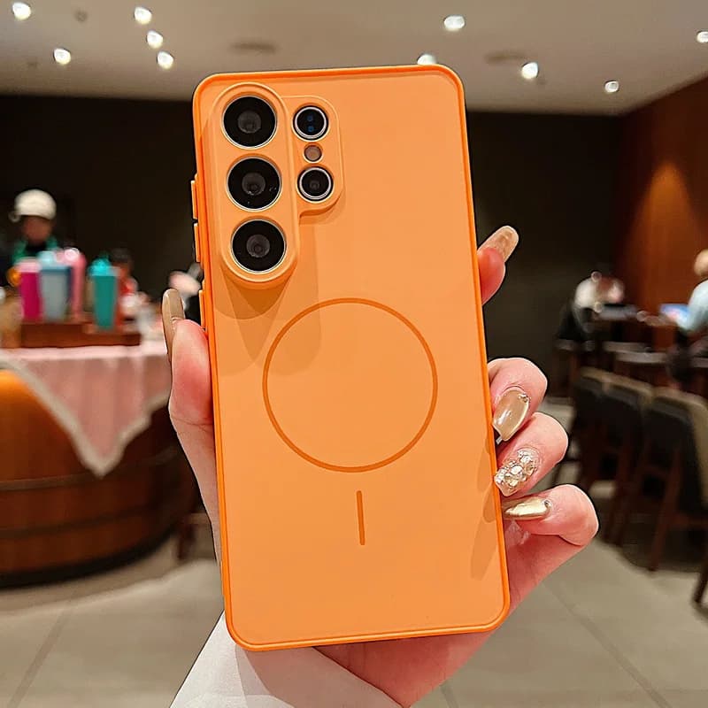 Magnetic Case for Samsung Galaxy S26 S25 S24 S23 S22 Ultra Plus S25 Edge S24 FE A56 A37 A17 A55 A26 5G A36 A35 - Rigida Cover