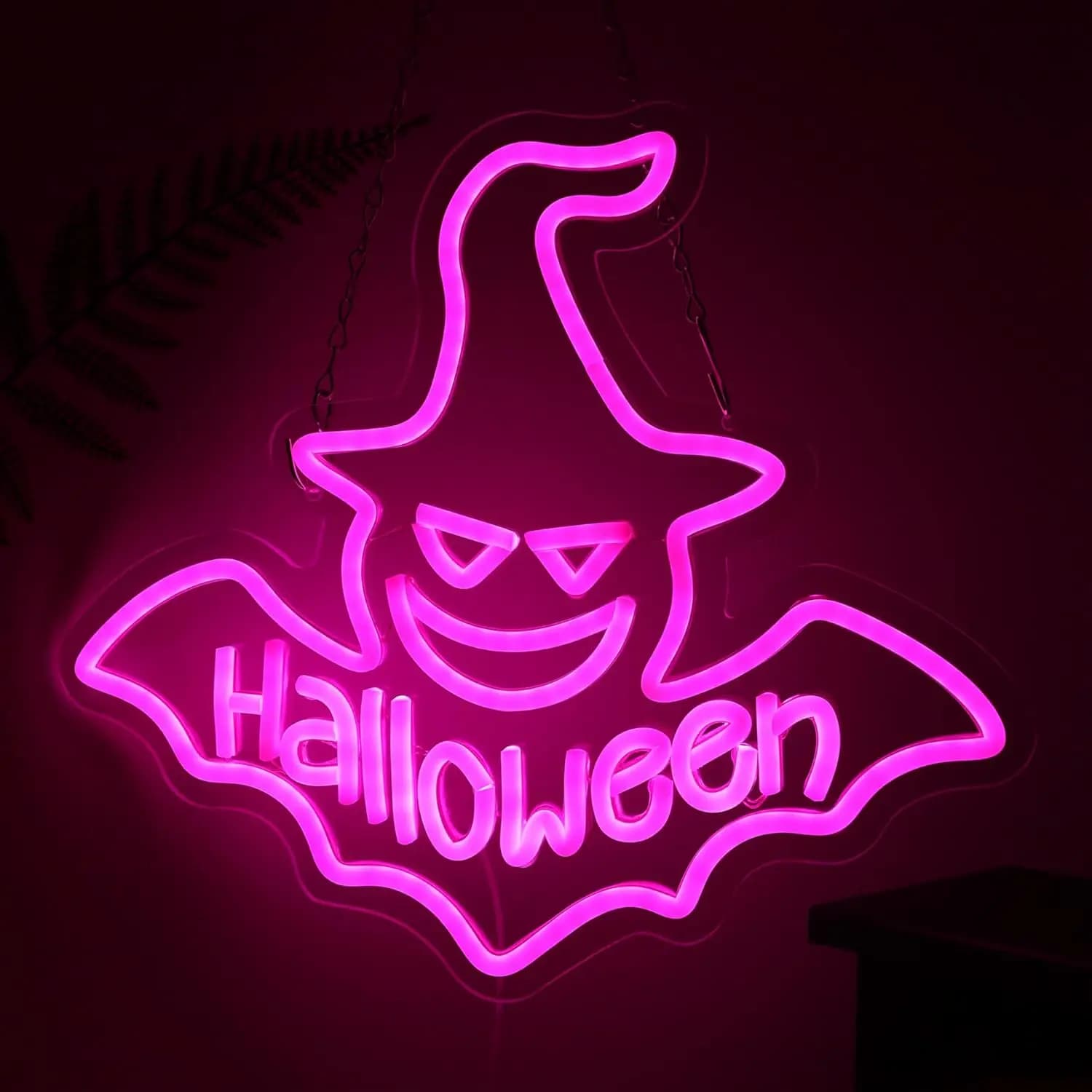 Insegna al neon di Halloween Fantasma Pipistrello Luce al neon a LED per la festa di Halloween Casa Sala giochi Decorazione della finestra Illumina il regalo del cartello