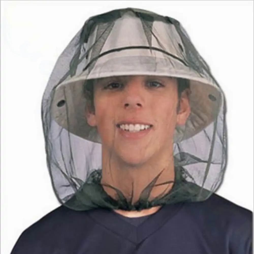 Fishing Cap Outdoor Mosquito Insect Mesh Head Face Nylon Material Hat Protector Travel Camping Cap Breathable Hats Mask
