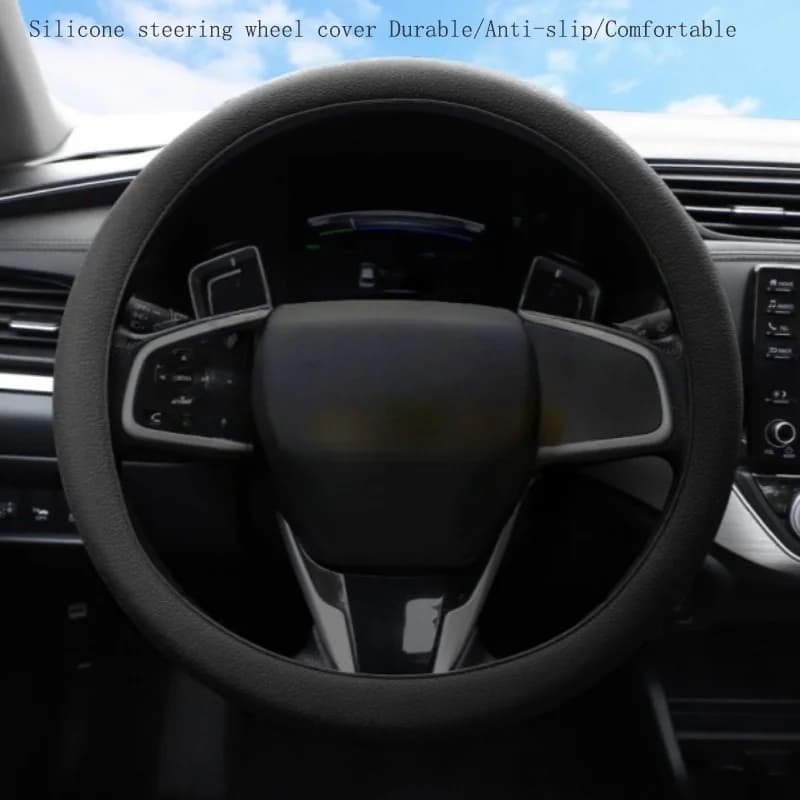 Car Silicone Steering Wheel Cover Summer Sweat-absorbing Soft and Anti-slip Handle Cover Universal Thin Style