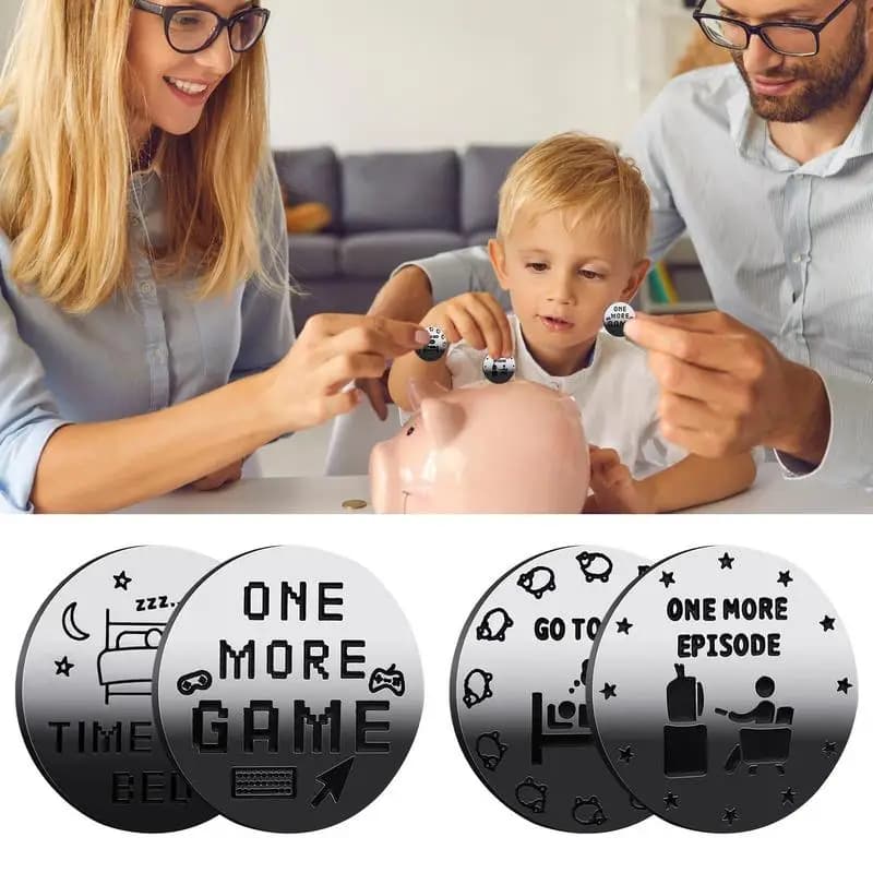 1 altro gioco moneta Double Sided 1 altro caso/vai a letto moneta divertente Destiny Flip Coin regalo per giocatori ragazzi ragazze uomo donna