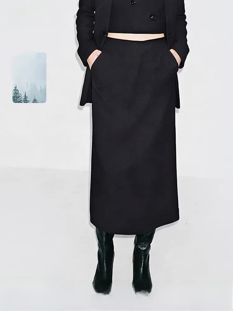Gonna a trapezio in rayon di lino casual Sle Gonna divisa da donna di media lunghezza Primavera Nuovo arrivo Faion Ele Commute Adatto