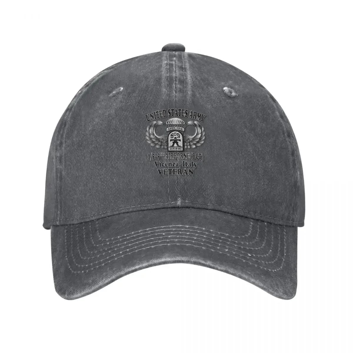 1st/509th Airborne Veteran- Vicenza, Italy, Baseball Cap Unique Hats Winter Hat Trucker Hat Wild Ball Hat Mens Tennis Women's