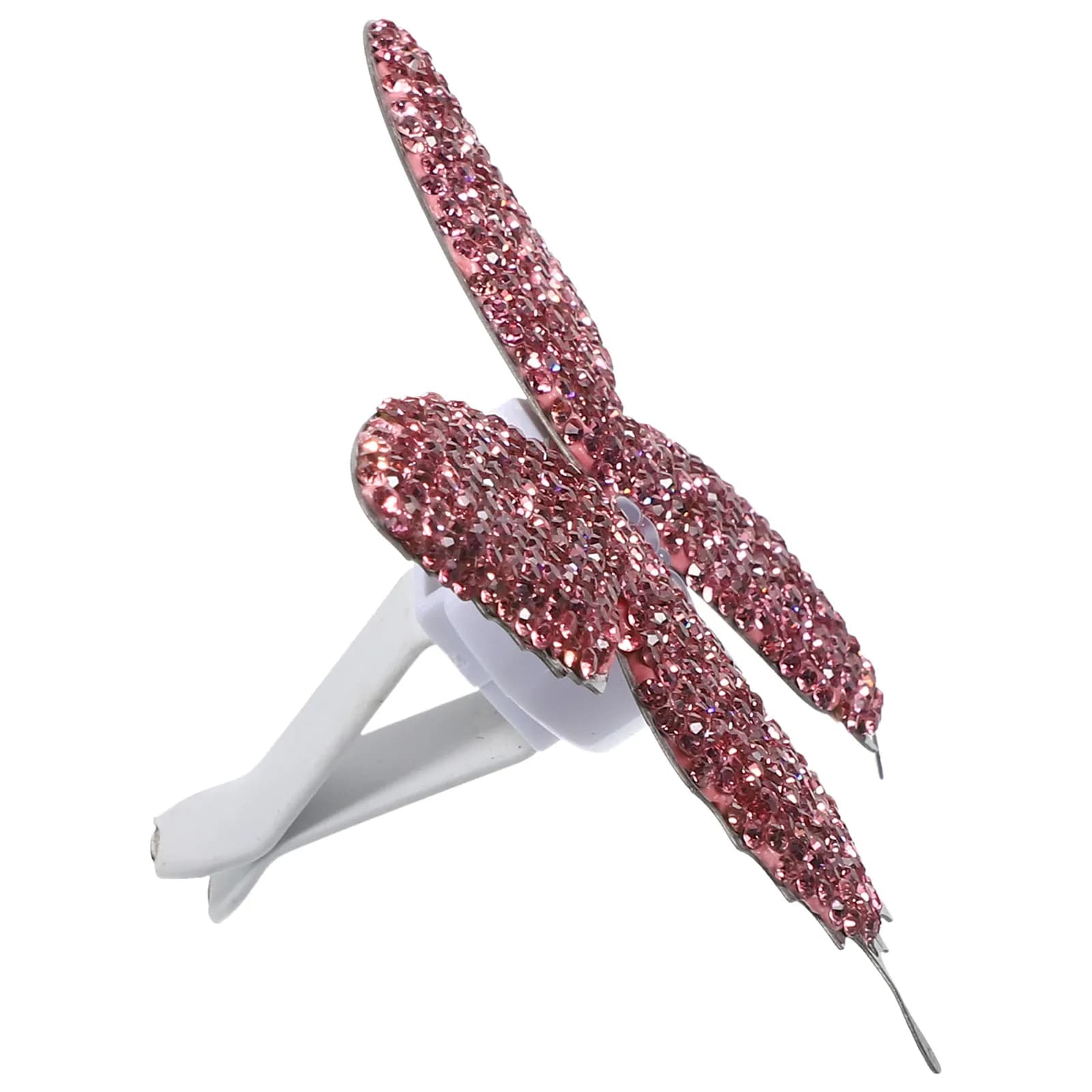 Deodorante per auto a clip con design a farfalla e strass, diffusore di aromi a lunga durata per la decorazione interna dell'auto, clip per bocchette di ventilazione