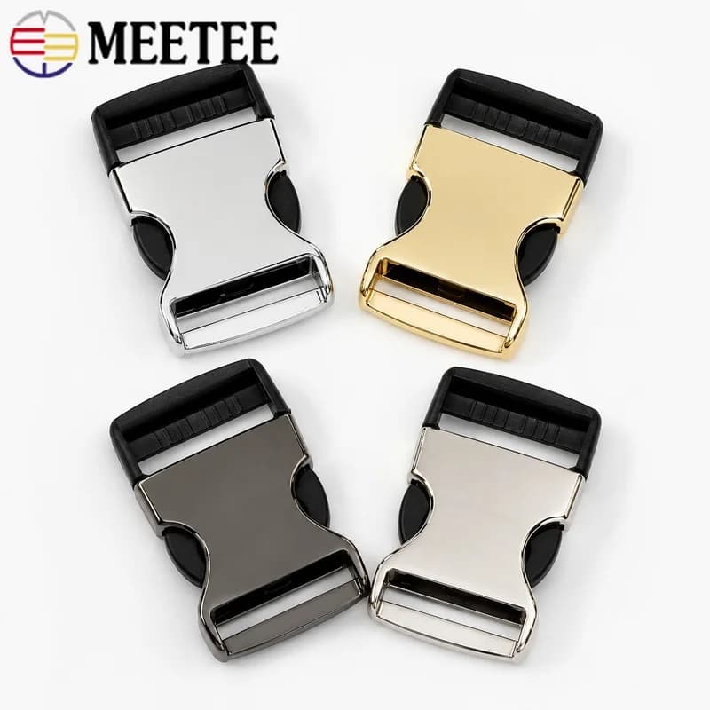 4Pcs 19/24/38mm Metal Plastic Side Release Buckles Snap Clasps for Luggage Belts Collars Webbing Garment Repair Hardware Parts
