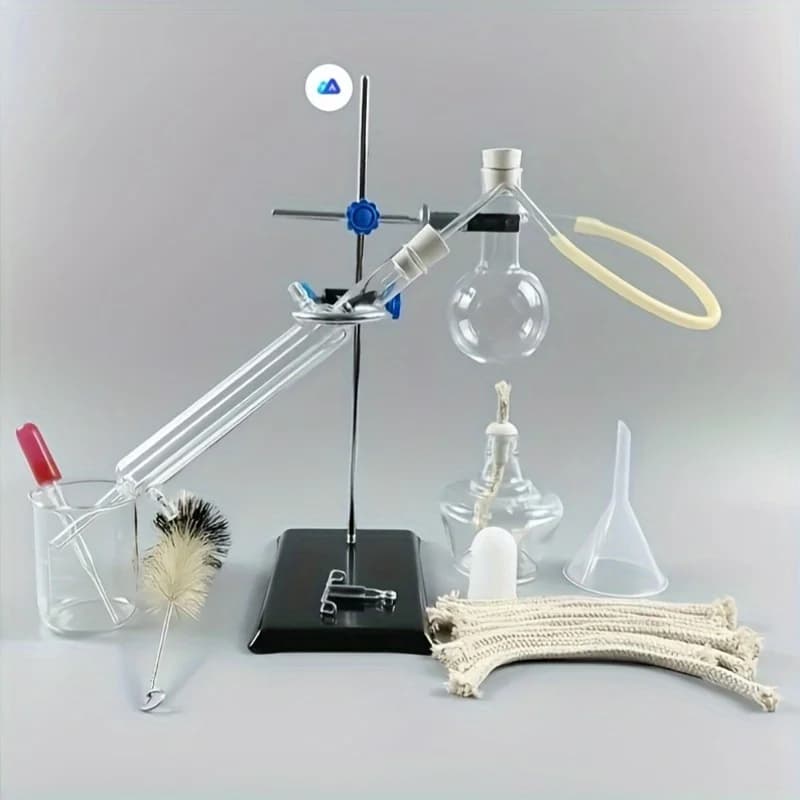 Set di apparecchi per distillazione domestica Distillatore domestico per realizzare oli essenziali Moonshine Distillatore di alcol Kit di vetreria da laboratorio di chimica
