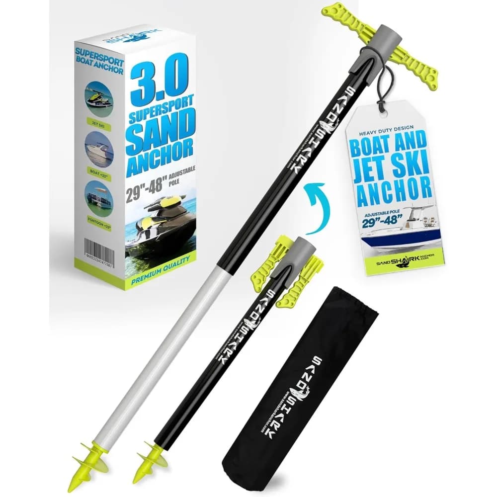 Ancoraggio per acque poco profonde Supersport 3.0 - Ottimo accessorio per jet ski, PWC, barca pontone - Regola 29"-48" con custodia