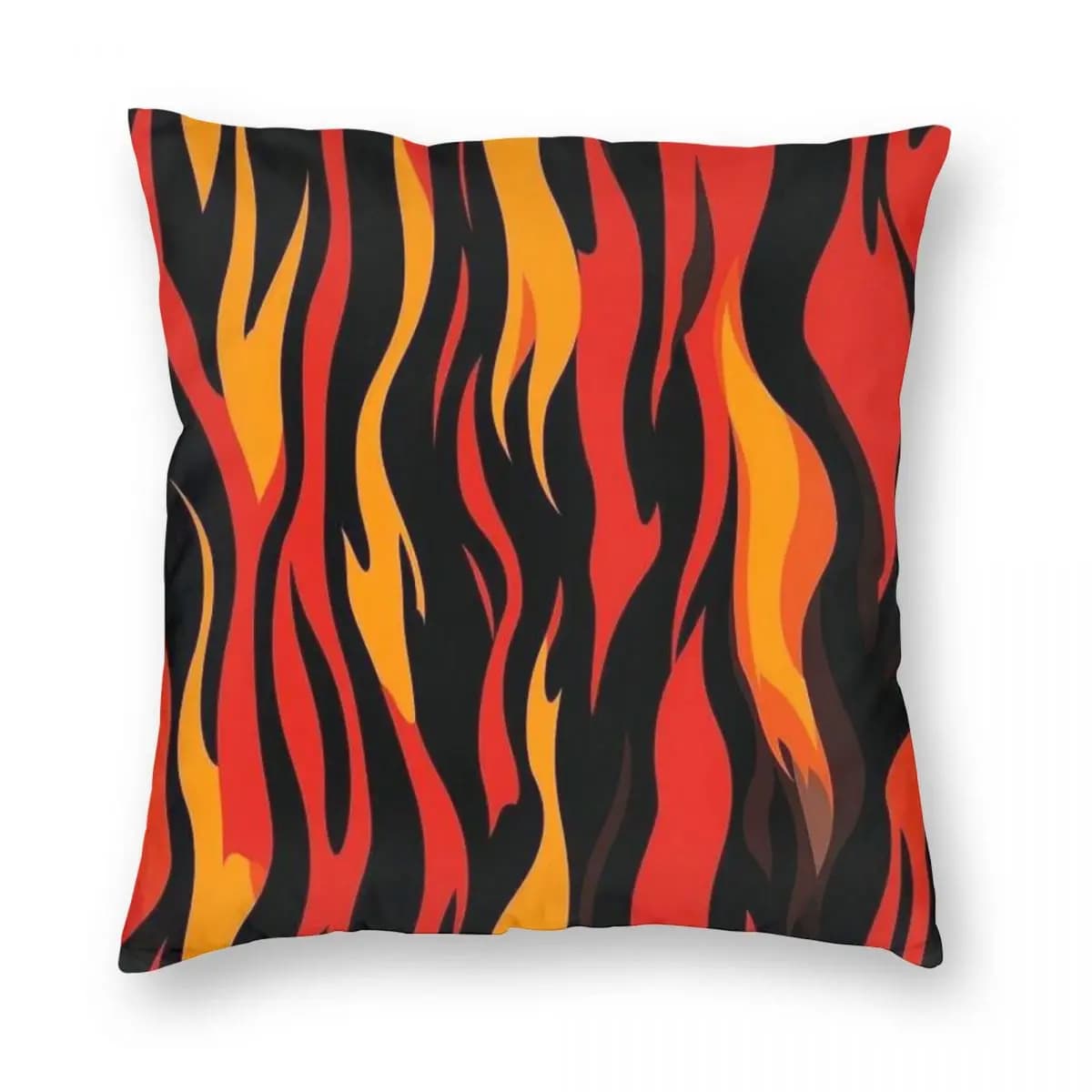 Federa quadrata con design Flame Fire, fodera per cuscino, cuscino per divano di casa, soggiorno