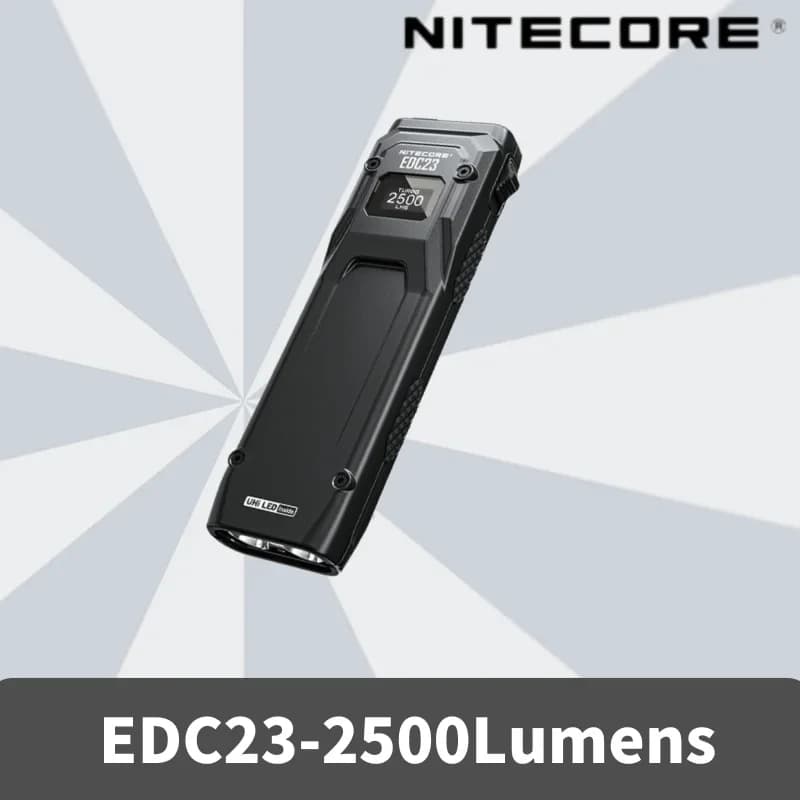 EDC Flashlight NITECORE EDC23 2500 lumens with integrated battery