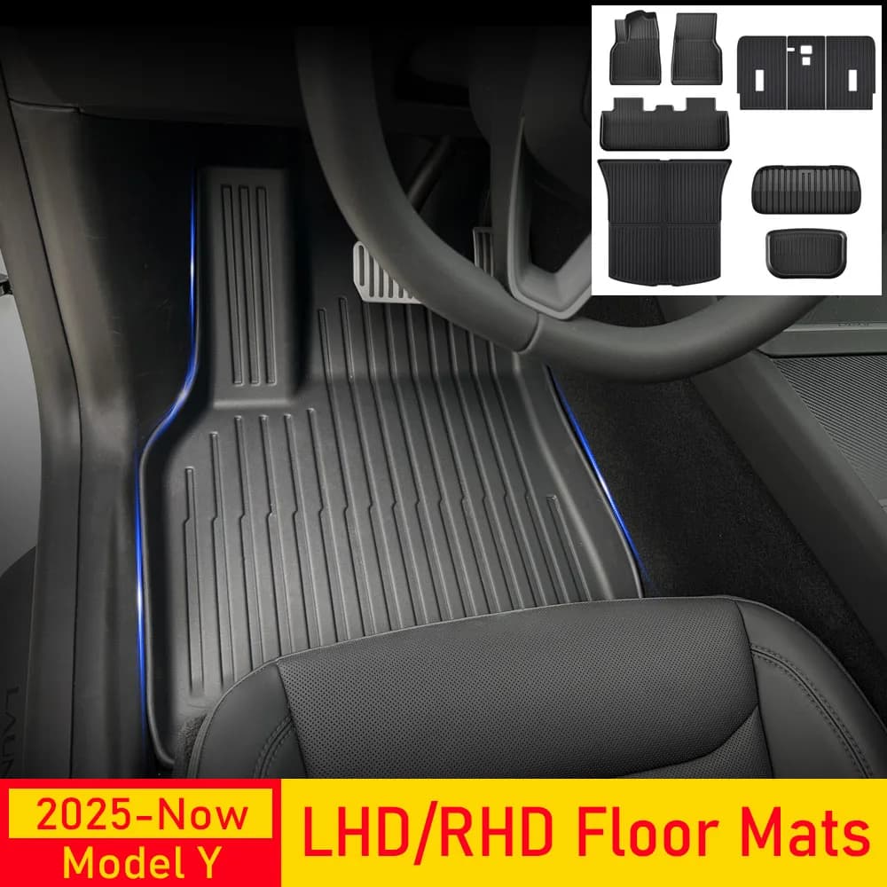 Tappetini per Tesla Model Y 2025 2026 Juniper Tappetino per bagagliaio per tutte le stagioni Kick Pad Cargo Frunk Fodere Accessori per protezione dello schienale