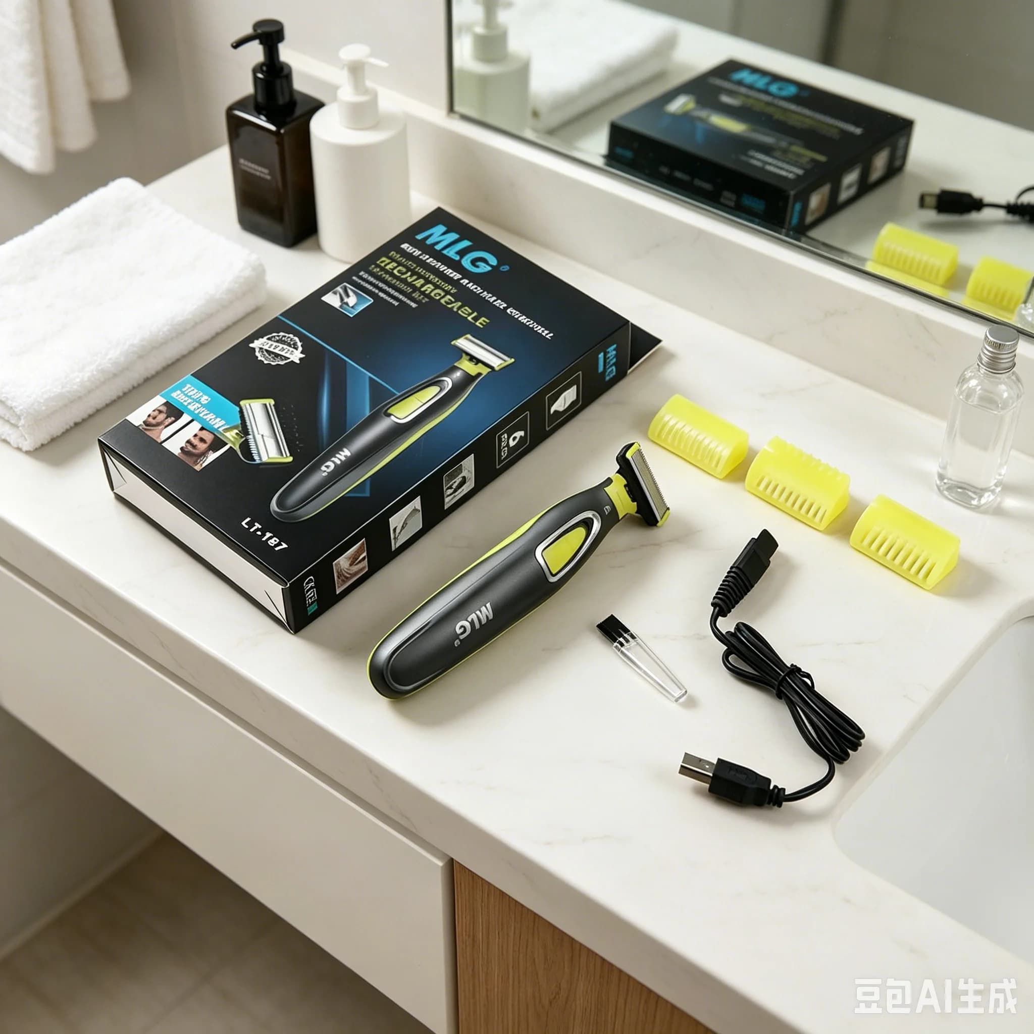 MLG High Quality Customized Electric Shaver Hybrid Face Body Beard Trimmer Grooming Shaving Machine for Men