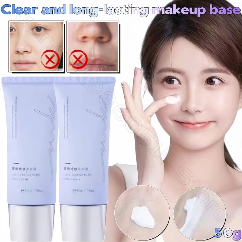 Crema Trucco Miklik Trasparente a Lunga Durata, Idratante, Senza Rimozione, Senza Sbiancamento, Base Quattro-in-Uno per Trucco Facile del Viso