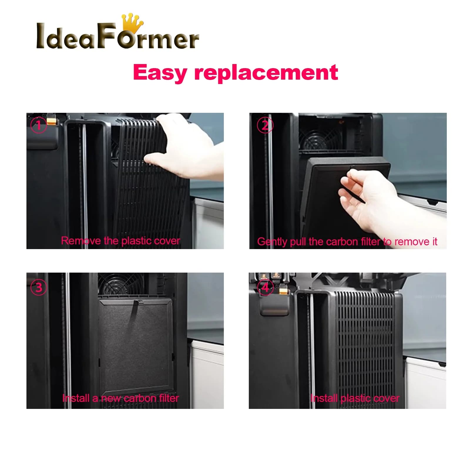 1 Pezzo Filtro a Carbone Attivo per Purificatore d'Aria Bambu Lab H2D, Ricambio per Stampante 3D Bambu Lab H2D AMS Combo