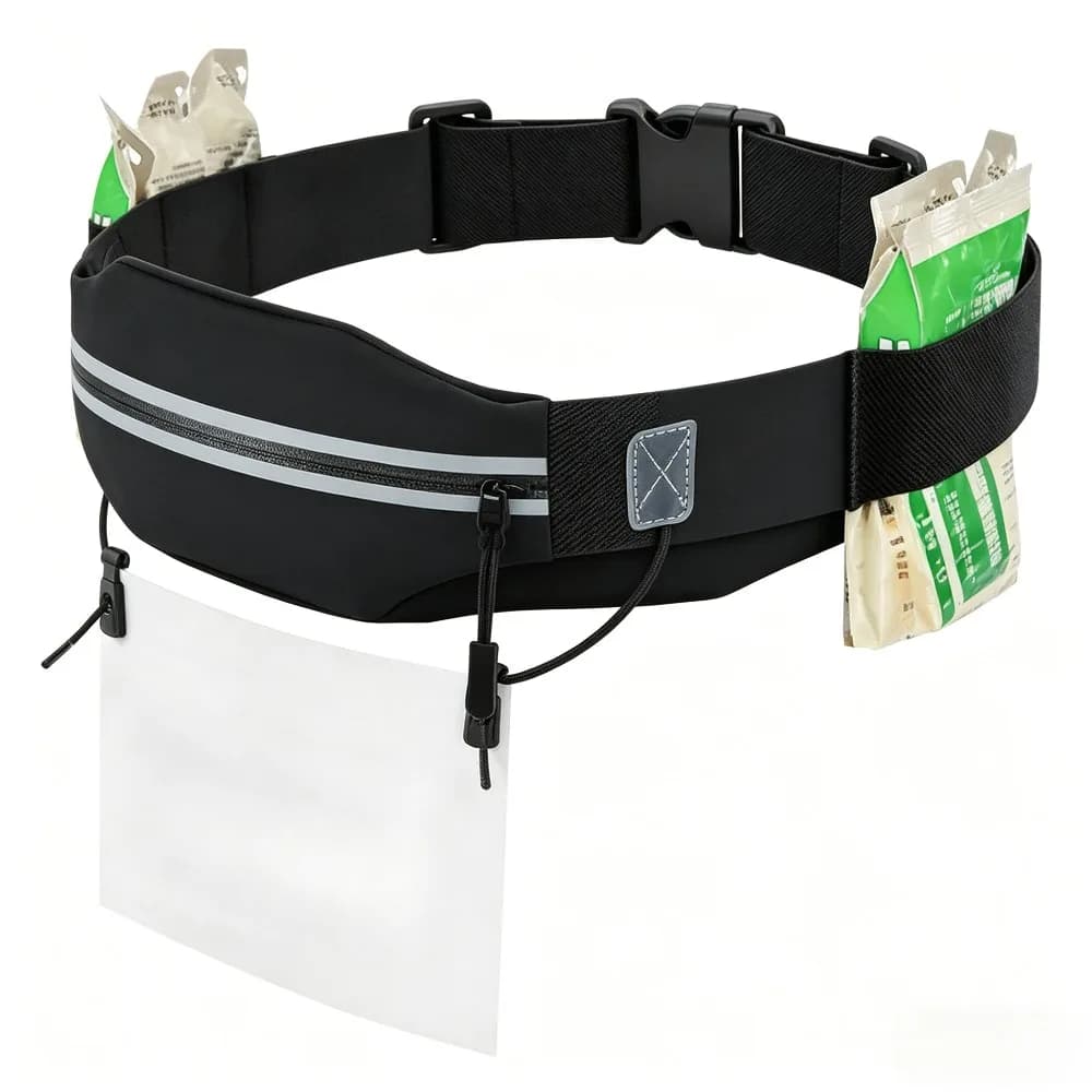 Marsupio da maratona 1 pezzo, marsupio sportivo da corsa per telefono, marsupio unisex per fitness, porta numero da gara, marsupio sportivo da esterno