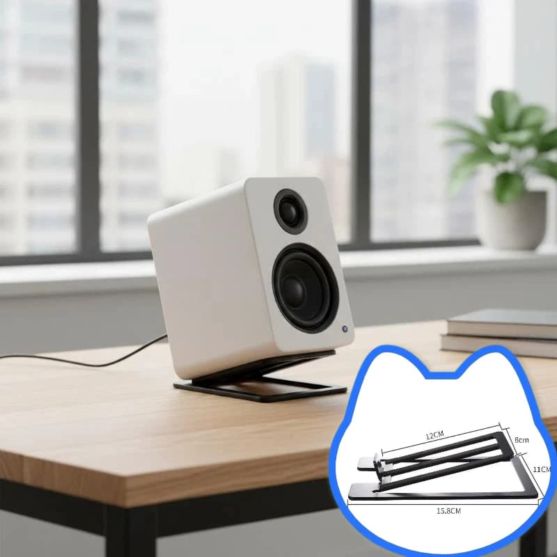 Supporto Antivibrazioni per Altoparlanti (2 Pezzi) - Rialzo per Monitor da Scrivania per Migliorare la Chiarezza del Suono, Base per Altoparlanti Home Theater e PC