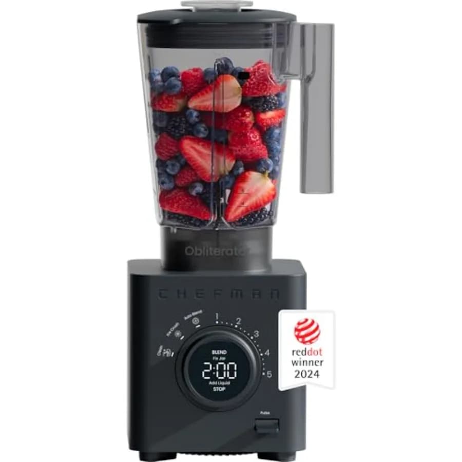 Obliterator countertop mixer from 48 oz for smoothies, 1380W engine for crushing ice, nuts and frozen fruit with Au stainless steel blade