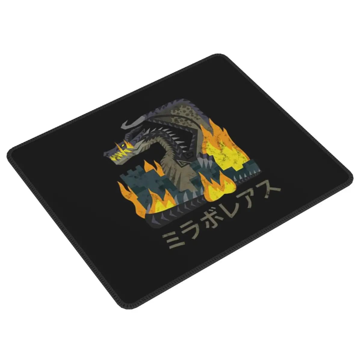 Tappetino per mouse multi-formato Monster Hunter World Iceborne Nargacuga Kanji Icon Gamer PC Laptop Tappetini Tastiera Tappeto Computer Gaming