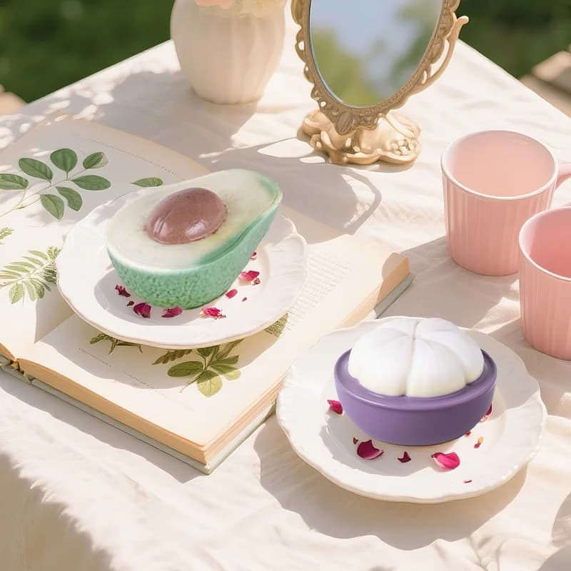 Simulazione Avocado Mangostano Stampi in silicone Mousse Torta Stampo al cioccolato Fai da te Dessert francese Gelatina Gelato Accessori per la cottura