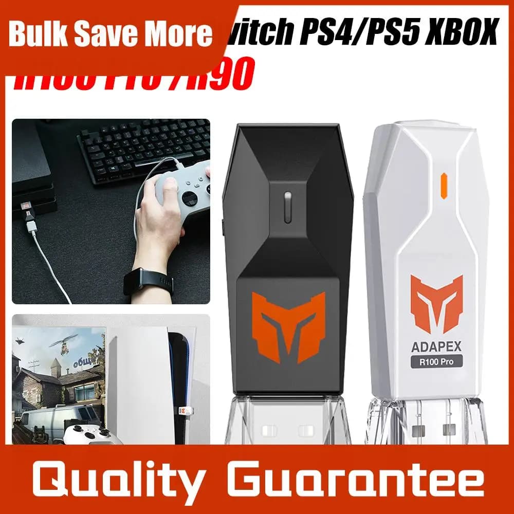 BIGBIG WON R100 Pro Convertitore USB Wireless Bluetooth Compatibile per Windows Switch PS4/PS5/XBOX One S Gamepad Controller