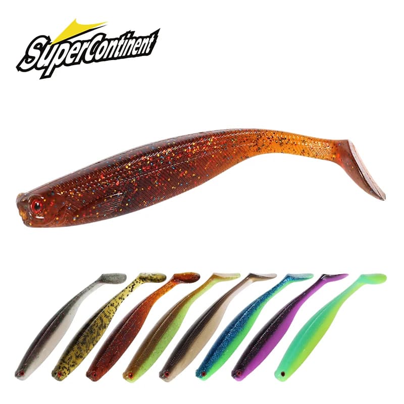 2022 Supercontinente ShadTeez 5 cm/7 cm/10 cm Luccio Zander Predator Pesca occhi 3d Richiamo morbido Esche da pesca