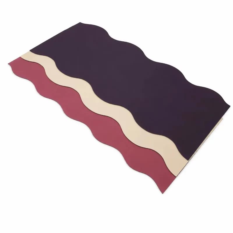 Wave Design PU Natural Rubber Yoga Mat Wave Shape Rubber Fitness Exercise Mat