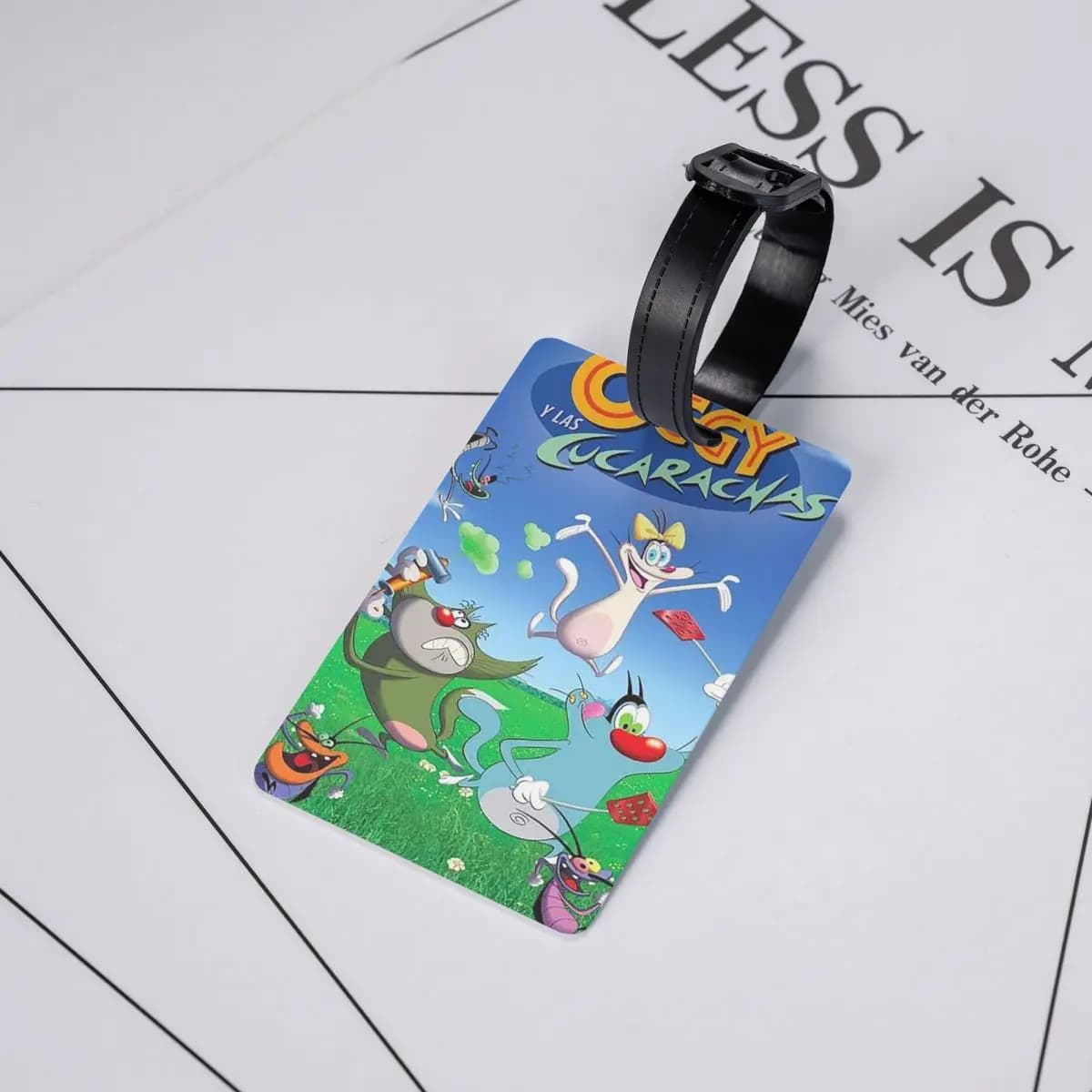 Etichette per Bagagli Oggy e gli Scarafaggi, Accessori per Valigie, Etichette da Viaggio, Porta Nome e ID