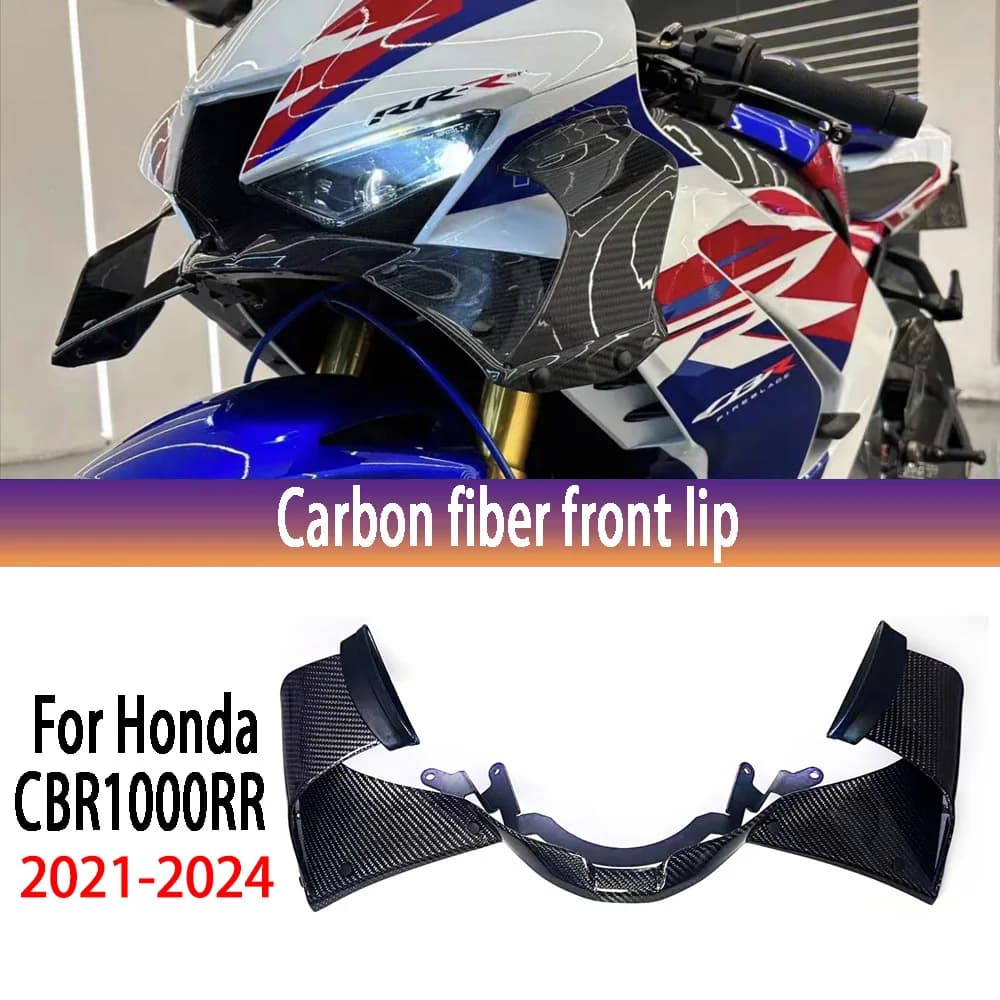 Per Honda CBR1000RR-R 2021-2024 100% pura fibra di carbonio ala deflettore vento moto aerodinamica ala spoiler carenatura kit