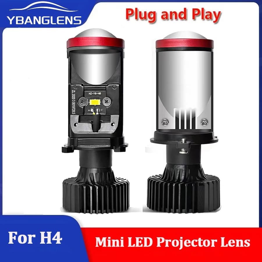 Y8 H4 Proiettore LED Mini Lente Auto H4 LED Lampadine per fari Kit Conversione Abbagliante Fascio basso 100W Turbo Fan Lampada per auto