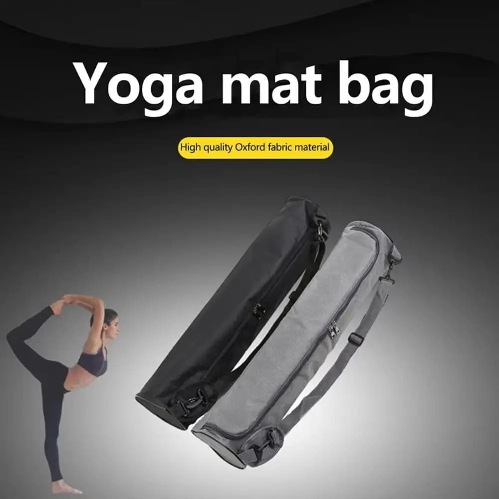 Waterproof portable yoga bag in canvas, anti-rust shoulder bag with full zipper, yoga mat bag, for exercises