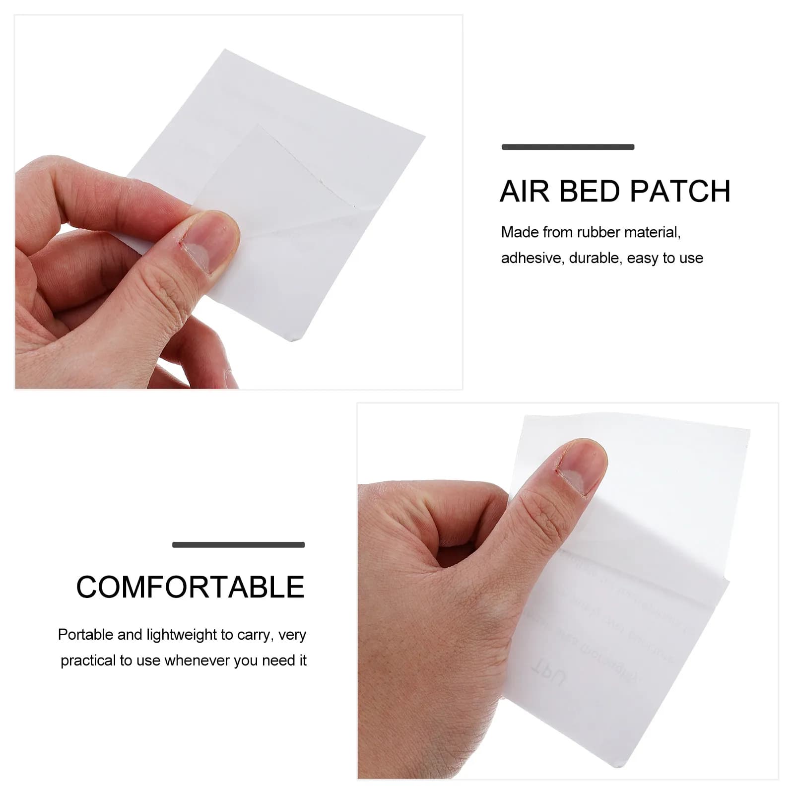 20 Sheets Repair Patch Tape Inflatable Swimming Pool Air Bed Portable Rubber Air Bed Repair Patch Inflatable Raft