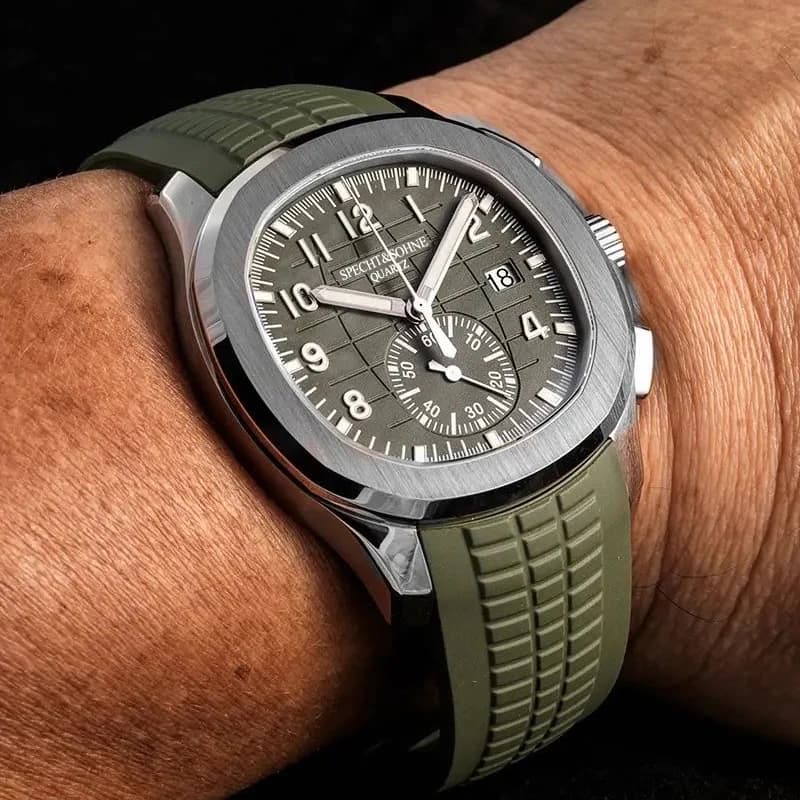 New Arrivals Specht & Sohne 5167 Men's Watch Rubber Strap Fashion Japan Wrist Watch Multifunction Chronograph 50M Waterproof
