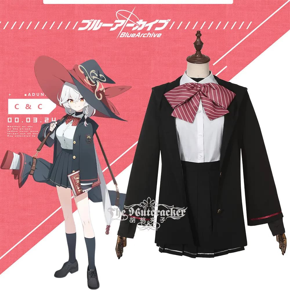 Costume Cosplay Blue Archive Shirao Eri, Abbigliamento per Giochi di Ruolo Halloween, NexoCosplay