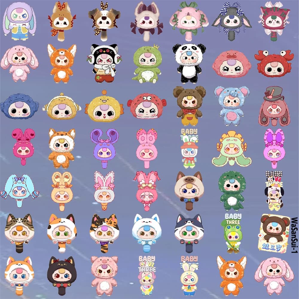 55 pezzi di simpatici cartoni animati per bambole, telefono cellulare, notebook, bagagli, manuali, adesivi fai da te