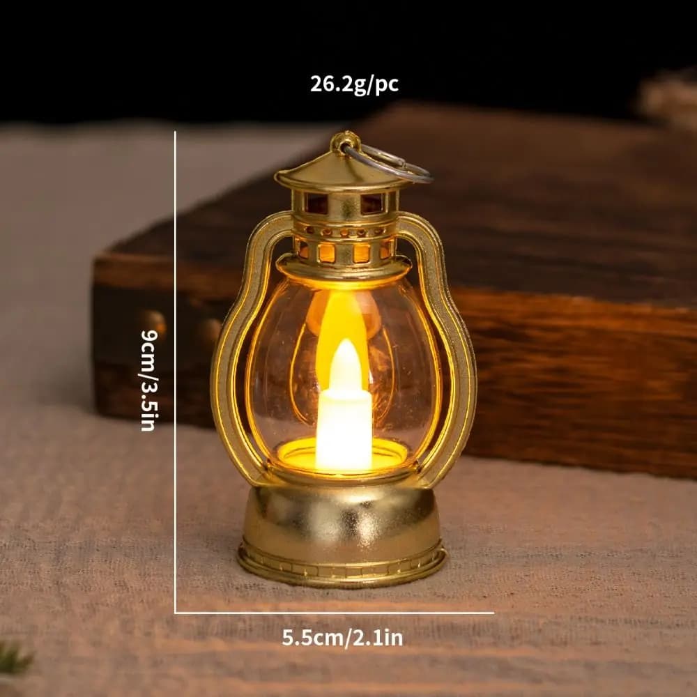 Retro LED Electronic Candlestick Portable Smokeless LED Night Light Ambient Lighting Hanging LED Lanterns