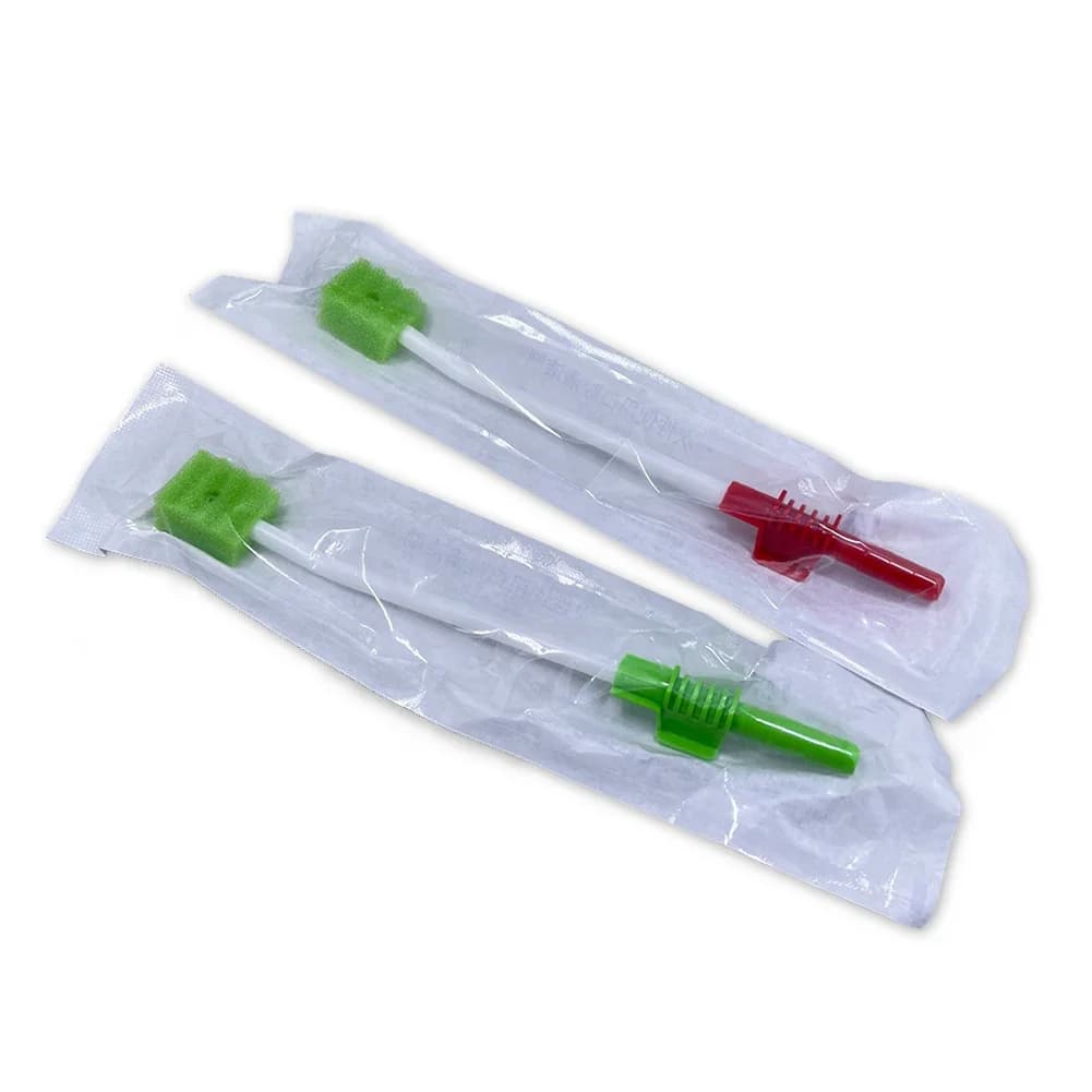 Prodotti medici monouso per l'igiene orale all'ingrosso Eos Spazzolino disinfettante e spugna per tampone per la cura dell'aspirazione orale