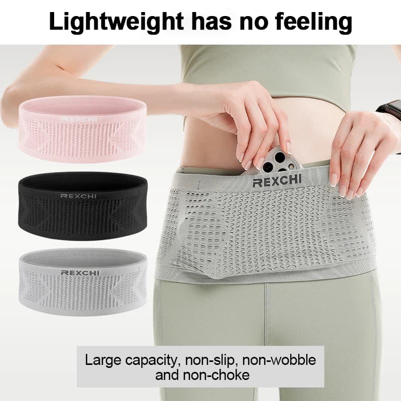 Marsupio da corsa invisibile senza cuciture Marsupio sportivo unisex Borsa per cellulare Palestra Corsa Fitness Jogging Corsa Borsa da ciclismo