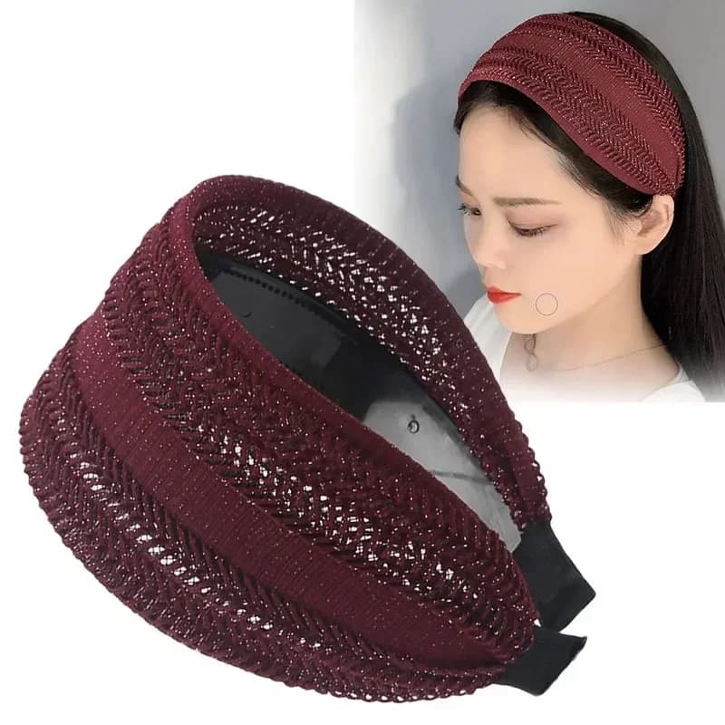 Women's hair band Simple wide band with teeth Anti-slip fork Combination hollow cover Accessories for women's gray hair