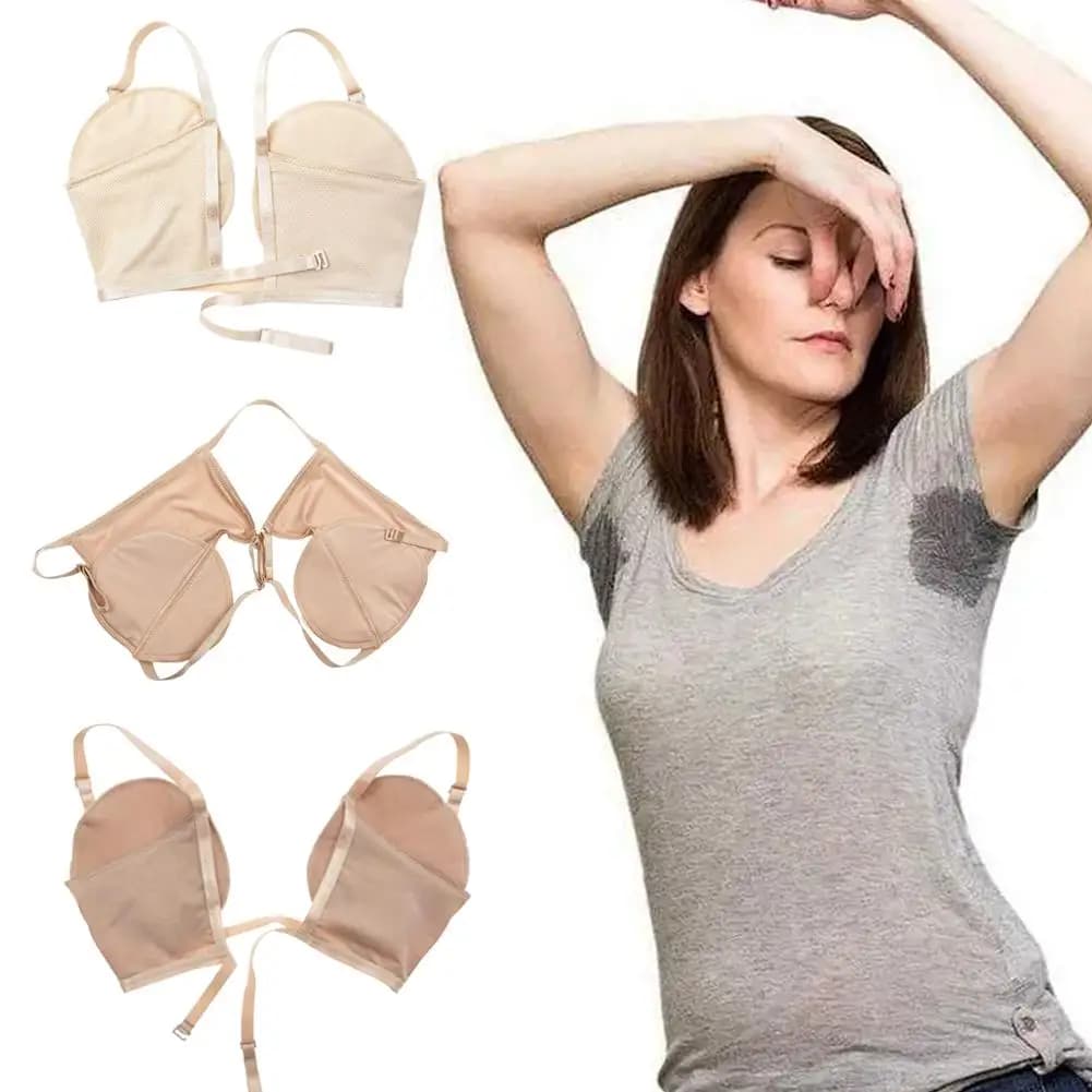 Fresh Stay Dry Reusable Washable Underarm Sweat Pads Invisible Anti Odor Moisture Wicking Soft Breathable Armpit Pads