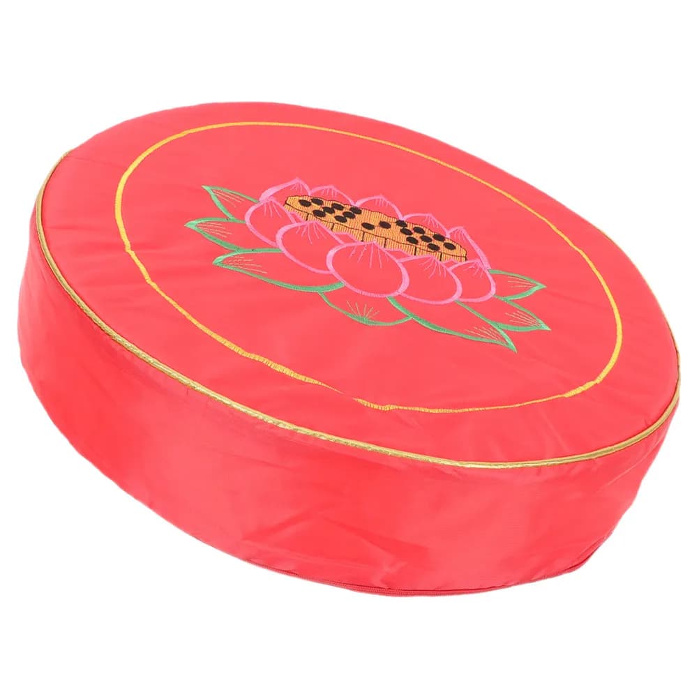 Cuscino Grande Rotondo per Meditazione, Cuscino da Pavimento per Yoga, Comodo Cuscino da Seduta, Tappetino con Motivo a Loto per Pratica di Meditazione