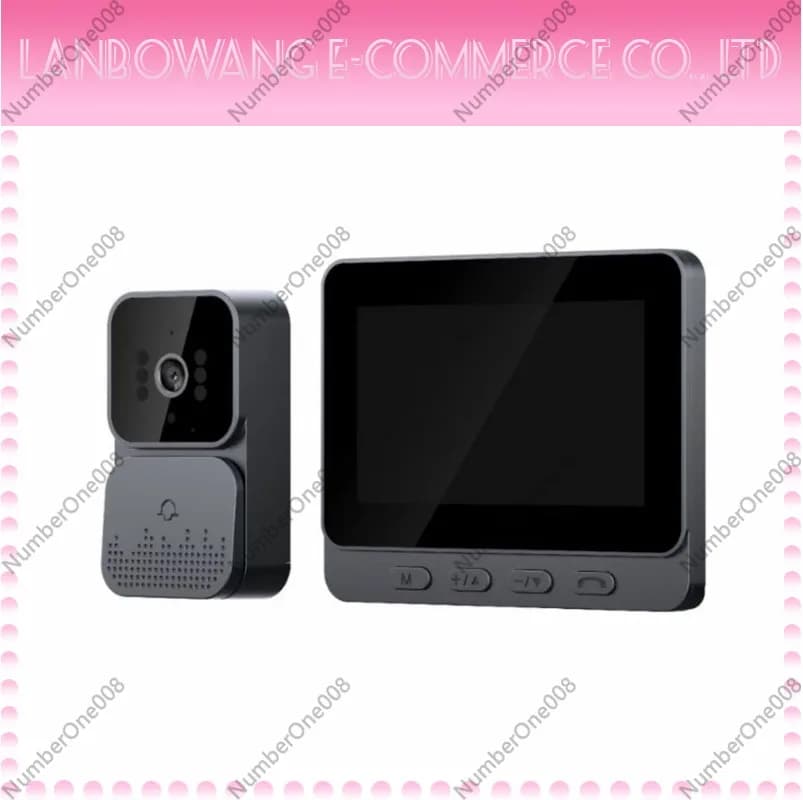 Wireless Smart Video Doorbell With Display Screen Two Way Talk Home Alarm Electronic Peephole Door Camera
