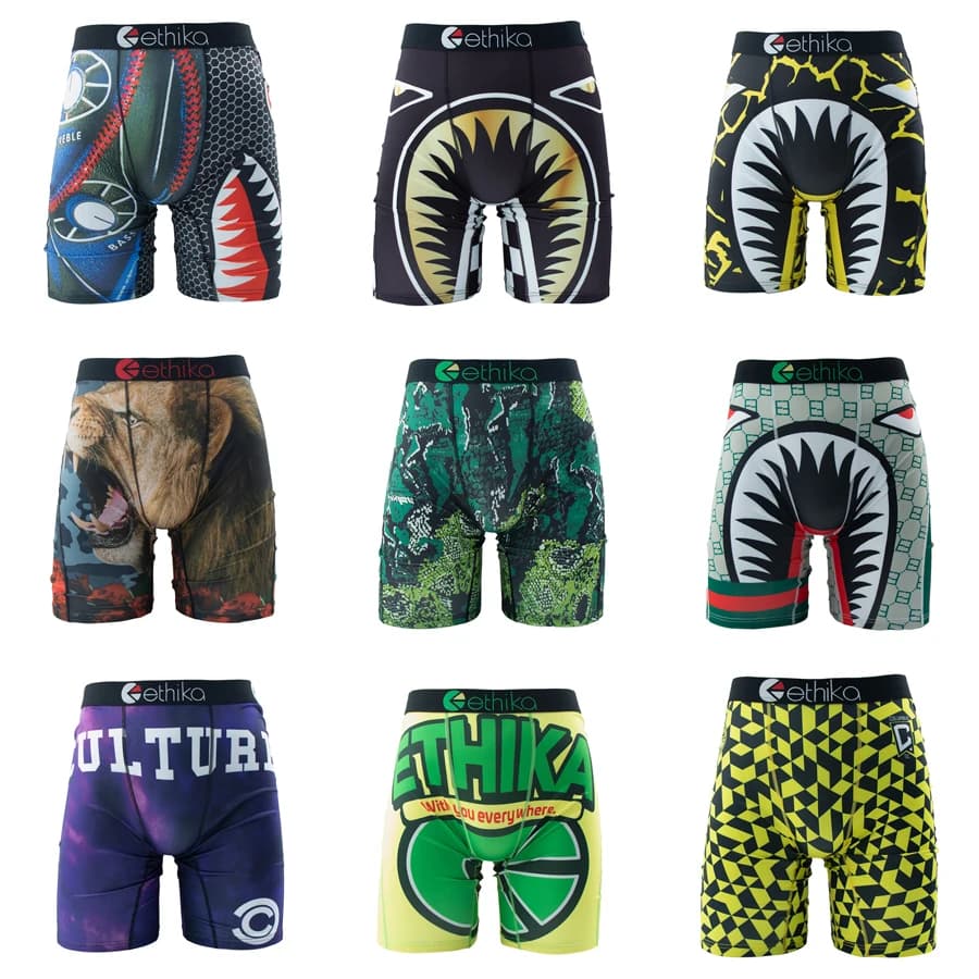 ETHIKA Intimo Uomo Boxer 1 Pz Maglia Traspirante Biforcazione Uomo Mutande da Nuoto Plus Size L-3XL Mutandine da Uomo Boxer da Uomo Slip