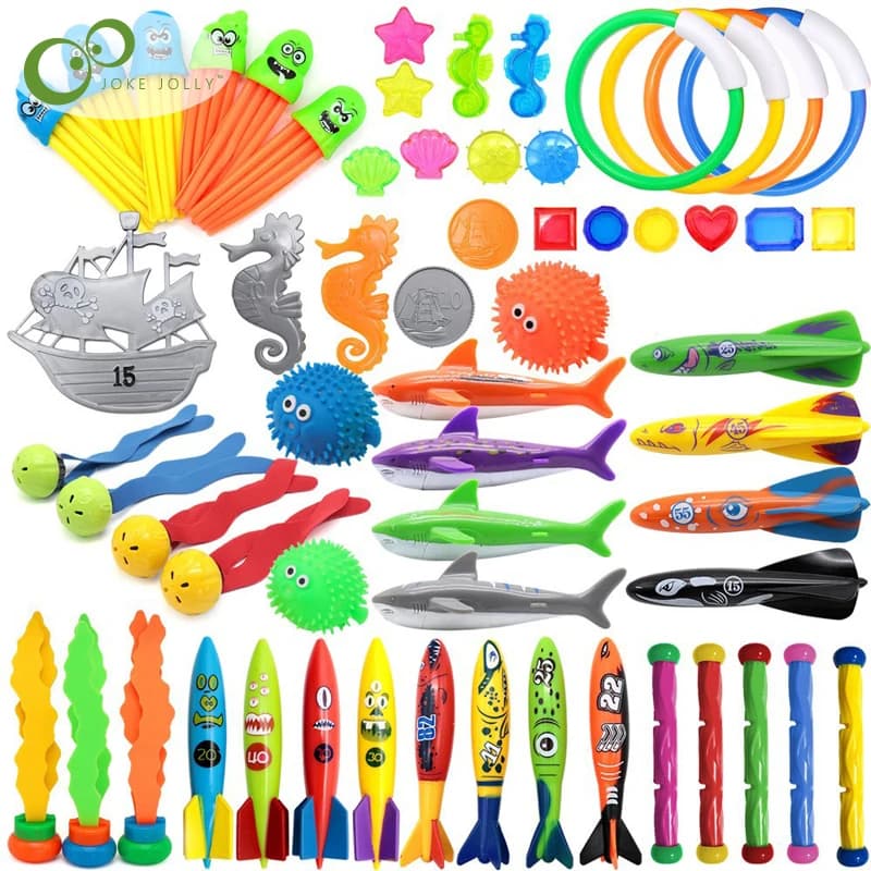 Summer Children Swimming Swimming Pool Dive Toys Water Sports Water Games Dive Stick Toys Gem Sets Toys to grab divers DDJ