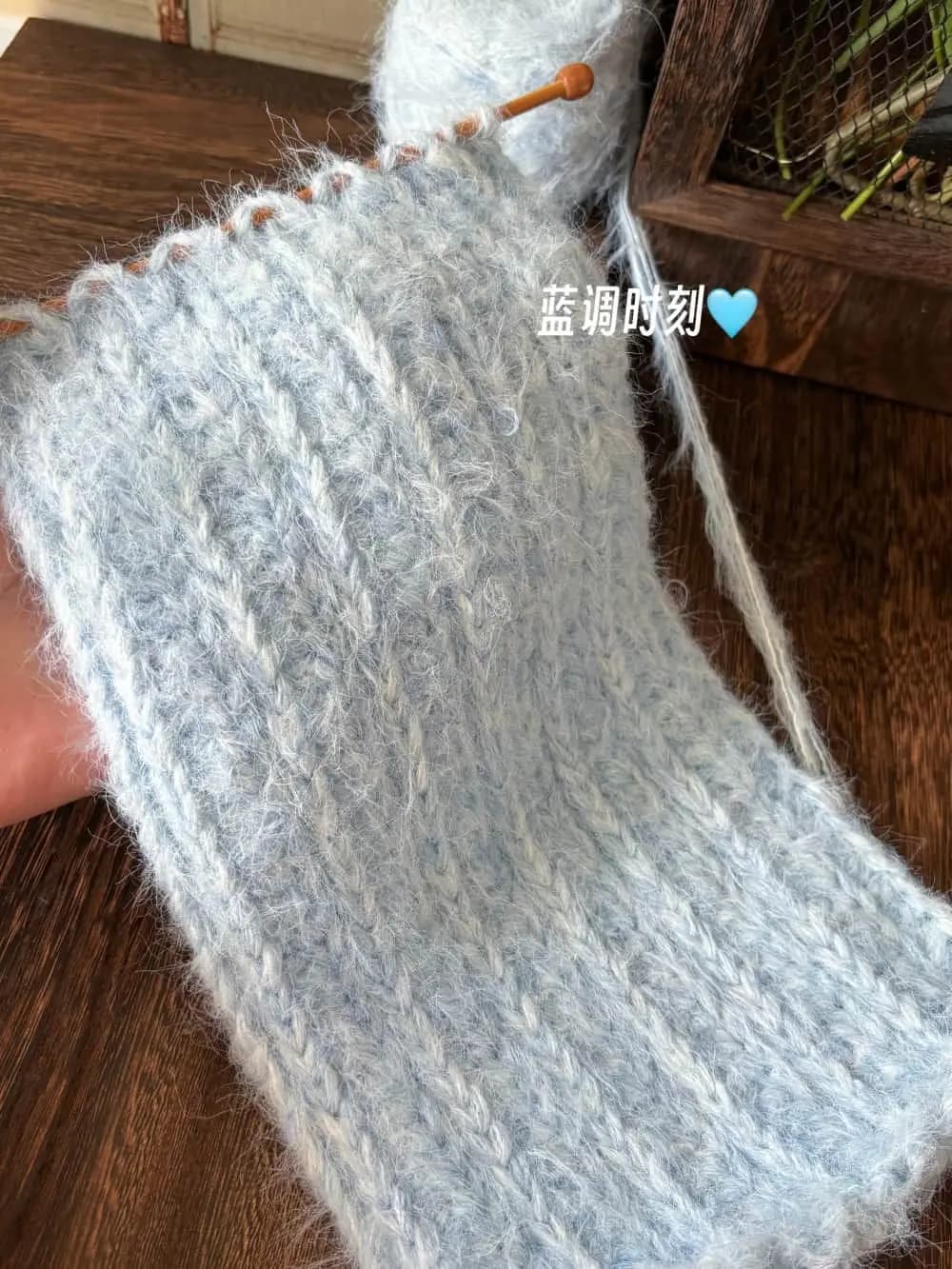 'Blues Moment' Filo misto a mano Sciarpa per maglieria fai-da-te Bastone all'uncinetto Sciarpa ad ago Artefatto Tutorial per principianti Cappello per vestiti