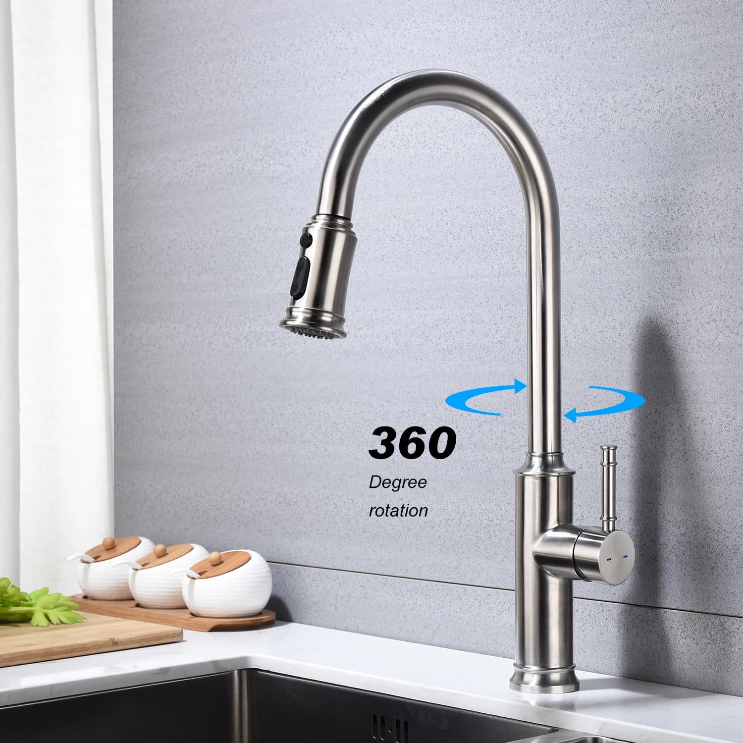 Rubinetto da cucina con estraibile Spray Griferia Para Cocina Lavello da cucina Stream Deck Torneira Gourmet